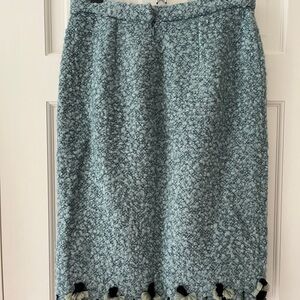 Saks Fifth Ave/Peggy Jennings elegant Blue Textured Skirt.